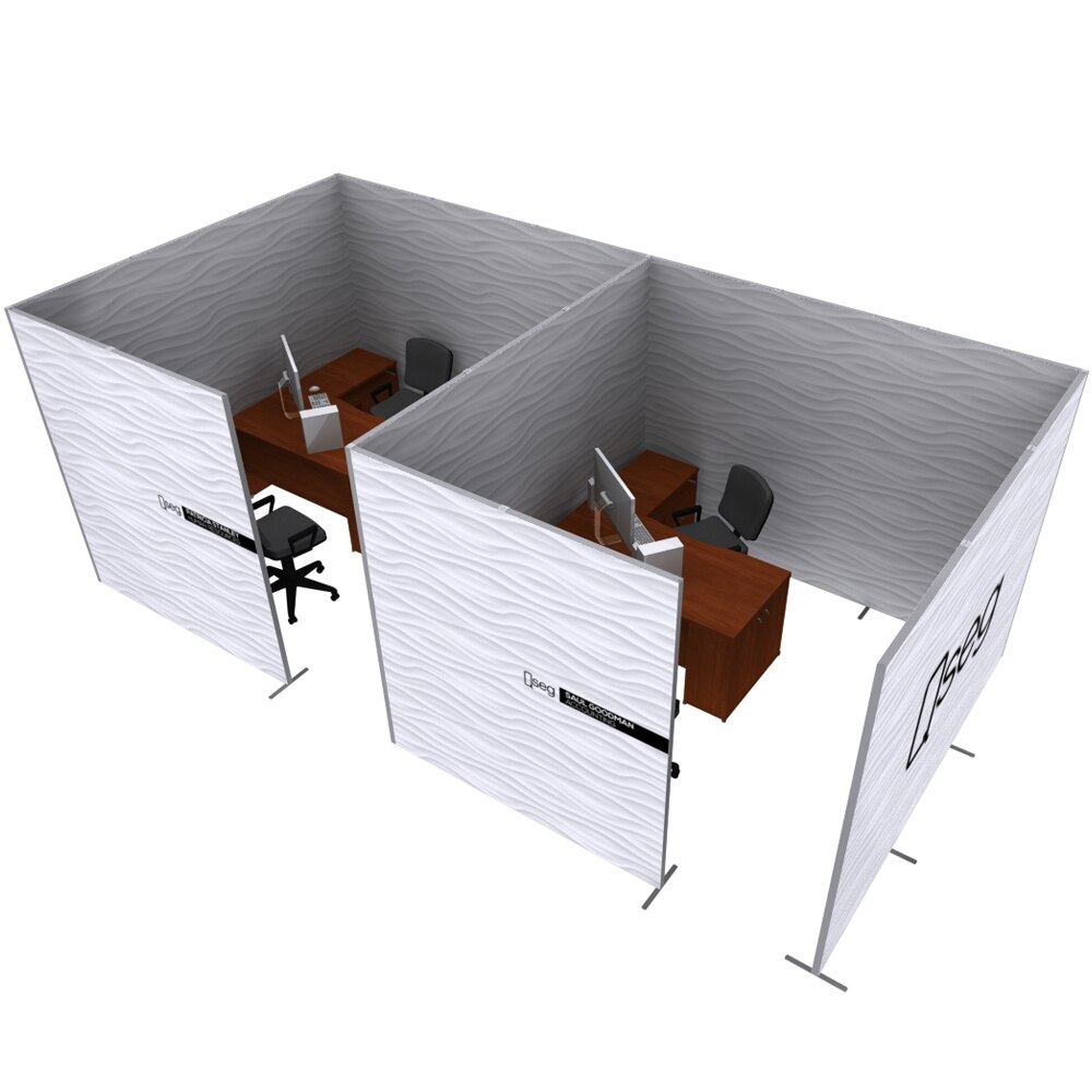 QSEG Office Partition — Double Office Partition / Full Custom Print